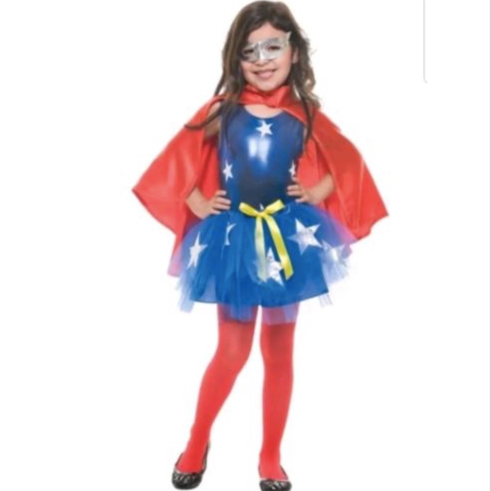 Charades Supergirl Tutu Set Halloween Costume Sizes XS M L *